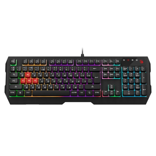 Клавиатура A4Tech Bloody B135N черный USB Multimedia for gamer LED (подставка для запястий) (B135N)