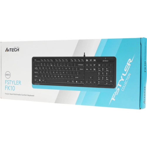 Клавиатура A4Tech Fstyler FK10 черный/синий USB (FK10 BLUE)