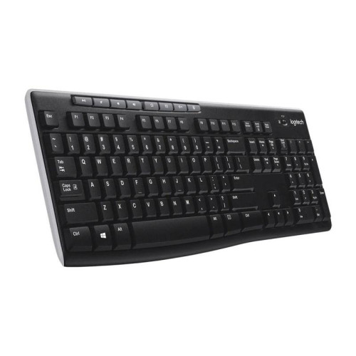 Клавиатура Logitech K270 черный/белый USB беспроводная Multimedia (920-003058)