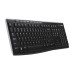 Клавиатура Logitech K270 черный/белый USB беспроводная Multimedia (920-003058)