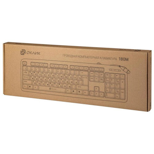 Клавиатура Oklick 180M черный PS/2 (313180)