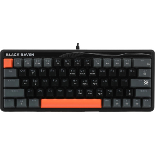 Клавиатура DEFENDER MECHANICAL BLK RAVEN GK-417 RU RGB 45414