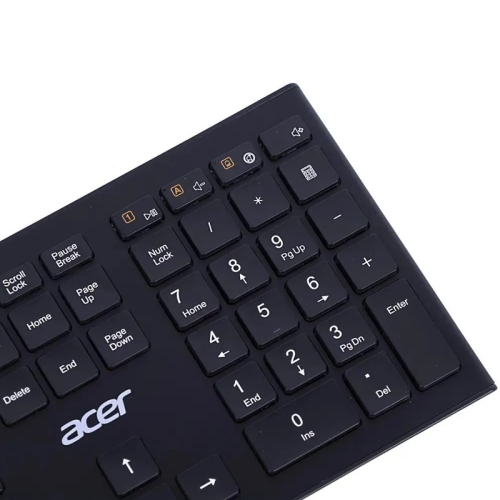 Клавиатура Acer OKR010 черный USB беспроводная slim Multimedia (ZL.KBDEE.003)