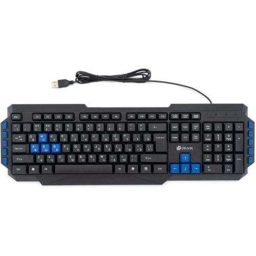 Клавиатура Oklick 750G FROST WAR черный/черный USB Multimedia for gamer (337452)