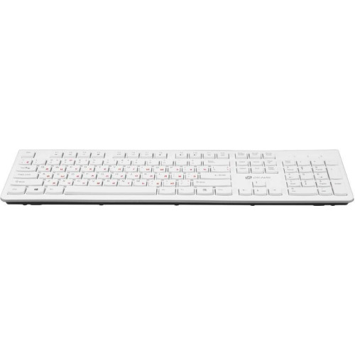 Клавиатура Oklick 505M белый USB slim