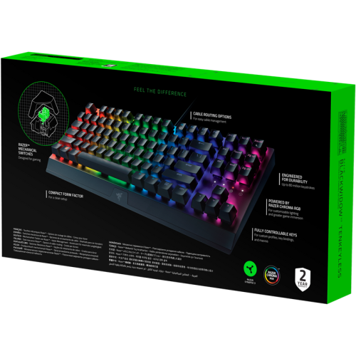 Игровая клавиатура Razer Blackwidow V3/ Razer BlackWidow V3 Tenkeyless - Mechanical Gaming Keyboard - RUSSIAN Layou Игровая клавиатура Razer Blackwidow V3/ Razer BlackWidow V3 Tenkeyless - Mechanical Gaming Keyboard - RUSSIAN Layou