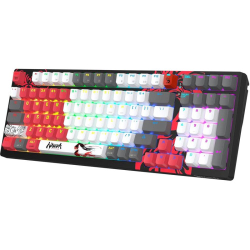 Клавиатура A4Tech Bloody WS98 Naraka механическая серый/красный USB беспроводная BT/Radio Multimedia for gamer LED (WS98)