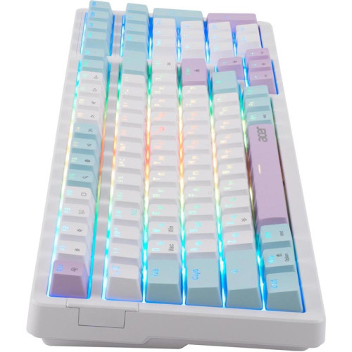 Клавиатура Acer OKW304 механическая белый USB Multimedia for gamer LED (ZL.KBDCC.01V)