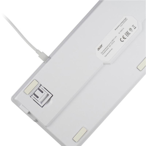 Клавиатура Acer OKW304 механическая белый USB Multimedia for gamer LED (ZL.KBDCC.01V)