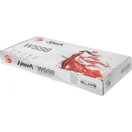 Клавиатура A4Tech Bloody WS98 Naraka механическая серый/красный USB беспроводная BT/Radio Multimedia for gamer LED (WS98)