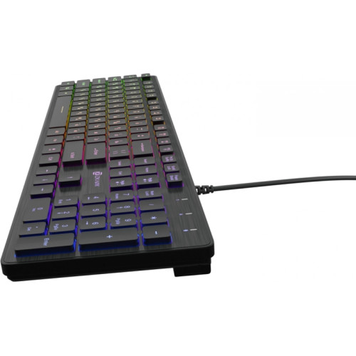 Клавиатура Oklick 550ML черный USB slim Multimedia LED (1061617)