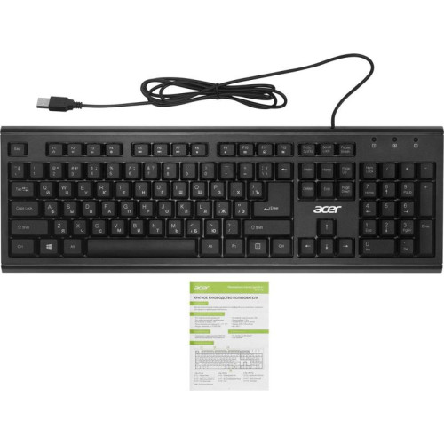 Клавиатура Acer OKW120 черный USB Multimedia (ZL.KBDEE.006)