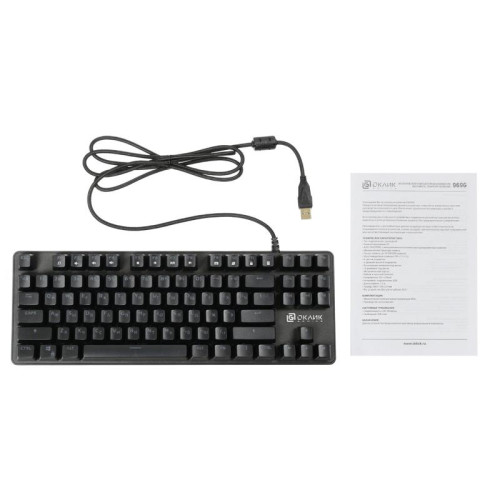 Клавиатура Oklick 969G SHOTGUN механическая черный USB Multimedia for gamer LED