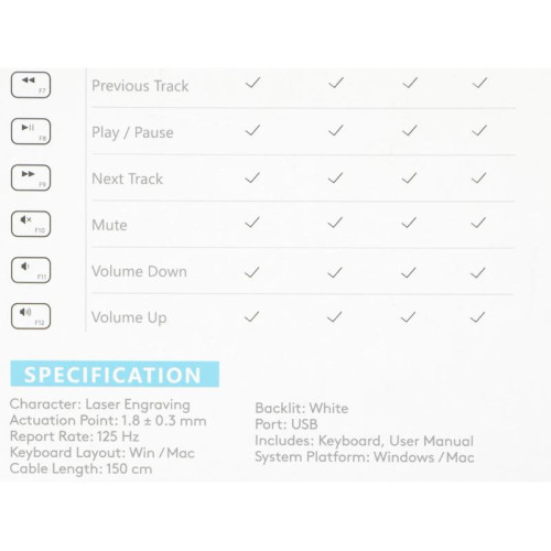 Клавиатура A4Tech Fstyler FX60H серый USB slim LED (FX60H GREY/WHITE)