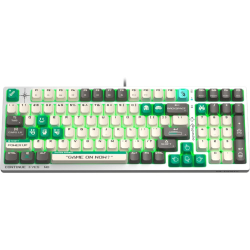 Клавиатура A4Tech Bloody S98 Pixels Green механическая белый/бежевый USB for gamer LED (S98)