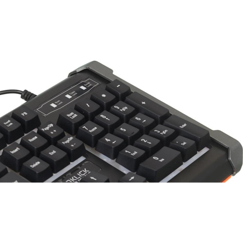 Клавиатура Oklick 710G BLACK DEATH черный/оранжевый USB Multimedia for gamer LED (476393)