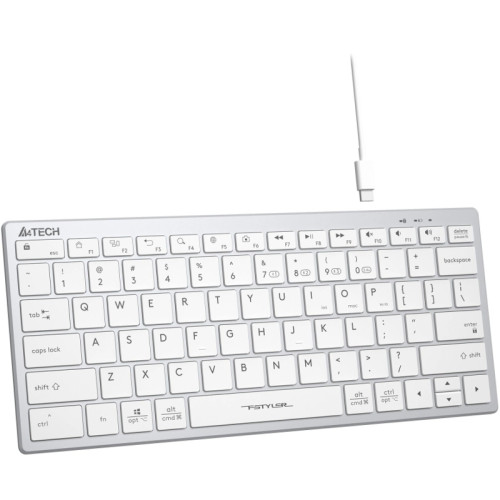 Клавиатура A4Tech Fstyler FBX51C белый USB беспроводная BT/Radio slim Multimedia для ноутбука (FBX51C WHITE)