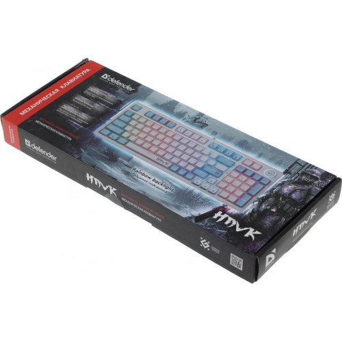 Клавиатура DEFENDER MECHANICAL HAWK GK-418 RU RGB 45421