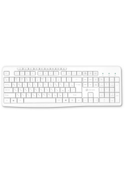 Клавиатура Oklick K225W белый USB беспроводная Multimedia (1875235)