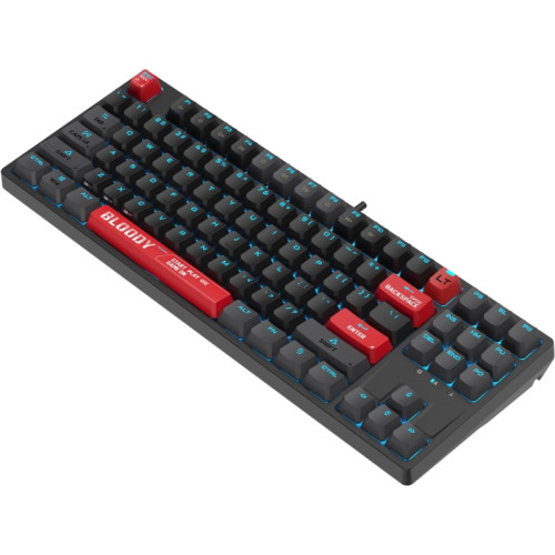 Клавиатура A4Tech Bloody AT87 Renegade механическая черный/зеленый USB for gamer LED (AT87)