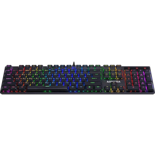 Клавиатура DEFENDER механическая игровая 104кн+Fn RGB черн./крас.свитчи Armada GK-004 45004