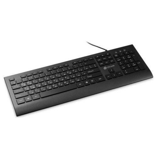 Клавиатура Oklick 155M черный USB slim (подставка для запястий) (1678057)