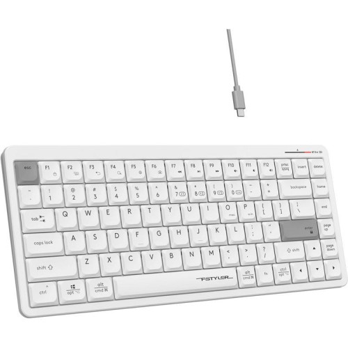 Клавиатура A4Tech Fstyler FBX53C белый USB беспроводная BT/Radio slim Multimedia (FBX53C)