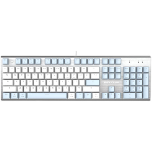 Клавиатура A4Tech Fstyler FS100 Neon механическая синий/белый USB for gamer LED (FS100) Клавиатура A4Tech Fstyler FS100 Neon механическая синий/белый USB for gamer LED (FS100)