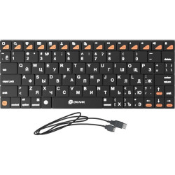 Клавиатура Oklick 840S черный USB беспроводная BT slim (754787)