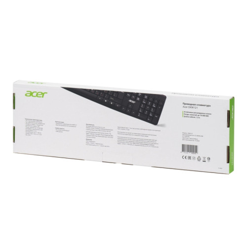 Клавиатура Acer OKW121 черный USB (ZL.KBDEE.00B)