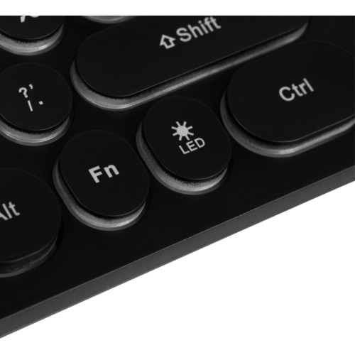 Клавиатура Oklick 420MRL черный USB slim Multimedia LED