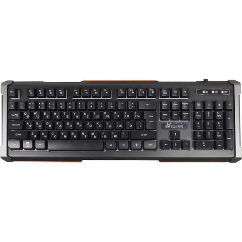 Клавиатура Oklick 710G BLACK DEATH черный/оранжевый USB Multimedia for gamer LED (476393)