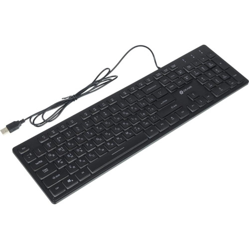 Клавиатура Oklick 550ML черный USB slim Multimedia LED (1061617)