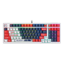 Клавиатура A4Tech Bloody S98 механическая синий/белый USB for gamer LED (SPORTS NAVY)