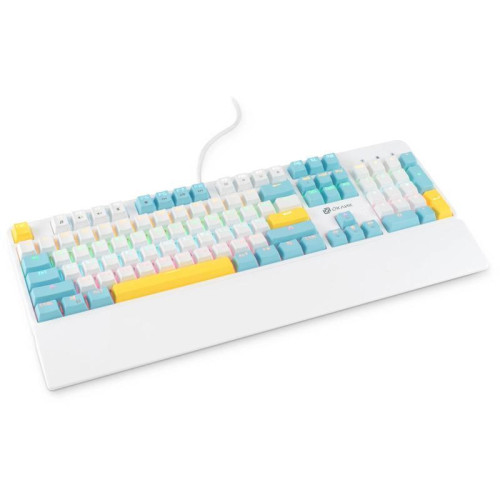 Клавиатура Oklick K951X механическая белый USB Multimedia for gamer LED (подставка для запястий) (1901079)