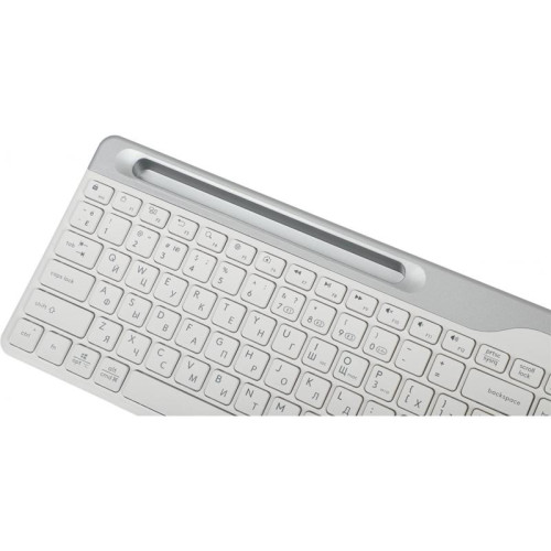 Клавиатура A4Tech Fstyler FBK25 белый/серый USB беспроводная BT/Radio slim Multimedia