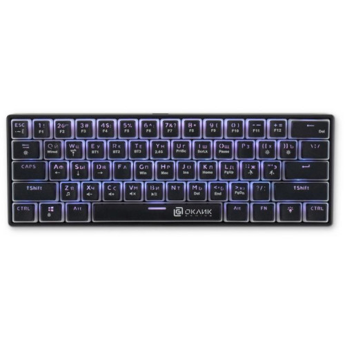 Клавиатура Oklick K763W механическая черный USB беспроводная BT/Radio Multimedia for gamer LED (1920548)