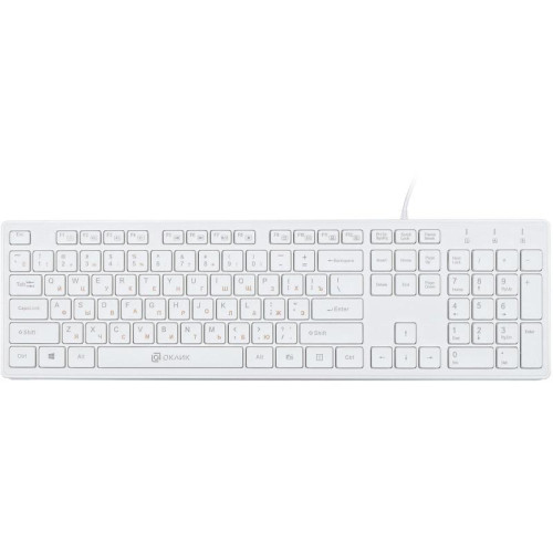 Клавиатура Oklick 500M белый USB slim Multimedia