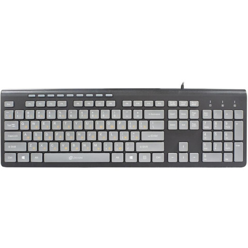 Клавиатура Oklick 480M черный/серый USB slim Multimedia (1067199)