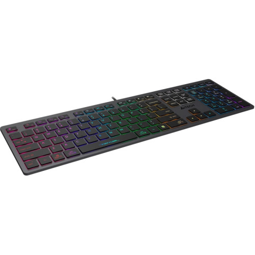 Клавиатура A4Tech Fstyler FX60H серый USB slim LED (FX60H GREY/NEON)