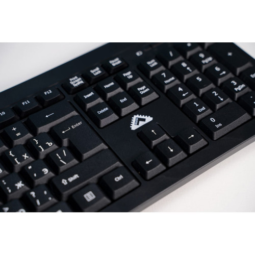 Клавиатура Клавиатура БЕШТАУ КЛ104РУ 104 клавиши, USB, 1,8м, цвет русской/латинской раскладки Белый/Белый, черная