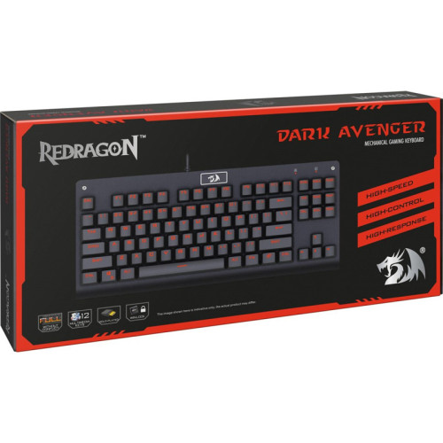Redragon Механическая клавиатура Dark Avenger RU,RGB подсветка,компактная Redragon Механическая клавиатура Dark Avenger RU,RGB подсветка,компактная
