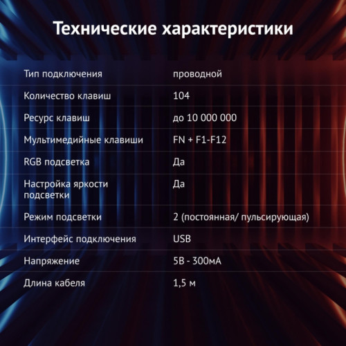 Клавиатура Oklick 717G BLACK DEATH черный/оранжевый USB Multimedia for gamer LED (476395) Клавиатура Oklick 717G BLACK DEATH черный/оранжевый USB Multimedia for gamer LED (476395)