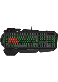 Клавиатура A4Tech Bloody B318 черный USB Multimedia for gamer LED (подставка для запястий) (B318)