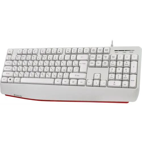Defender Проводная клавиатура Atom HB-546 RU,белый,104+FN,1.8м