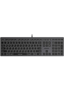 Клавиатура A4Tech Fstyler FX60H серый USB slim LED (FX60H GREY/WHITE)