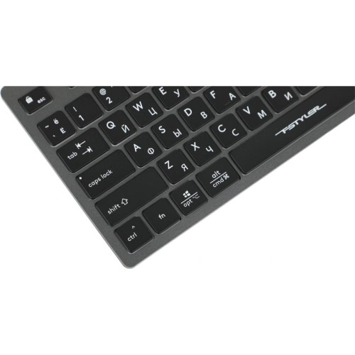 Клавиатура A4Tech Fstyler FX60 серый USB slim LED (FX60 GREY / WHITE)