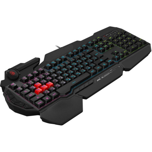 Клавиатура A4Tech Bloody B314 черный USB Multimedia for gamer LED (подставка для запястий)
