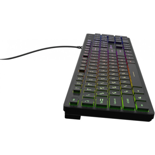 Клавиатура Oklick 550ML черный USB slim Multimedia LED (1061617)