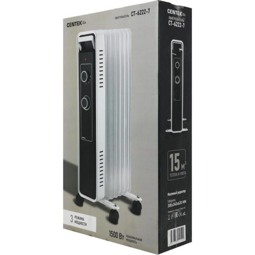 Радиатор масляный/ Радиатор масляный Centek CT-6222-7 1500Вт белый